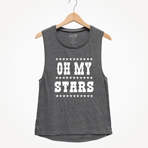 OH My Stars - 4th of July Shirt - Women&#39;s Tank Top - Merica Tank Top - Muscle Tank Top - Workout Tank Top - Fitness Tank Top