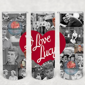 I Love Lucy Tumbler Sublimation, For 20 oz Straight Tumbler, PNG Digital Download