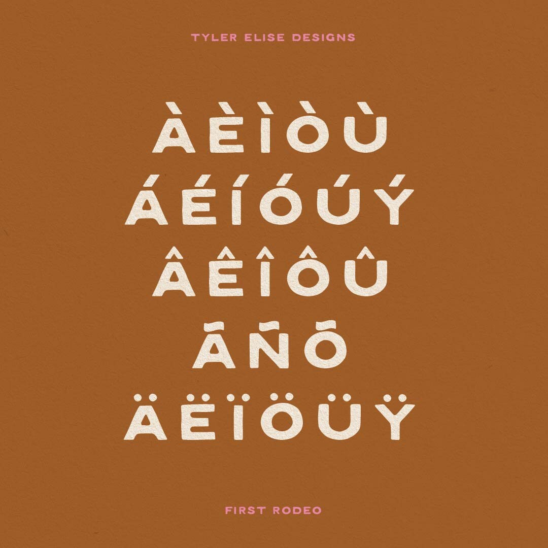 Eastern Rodeo Type Face FIRST RODEO Sans Serif Typeface by Tyler Elise - Etsy
