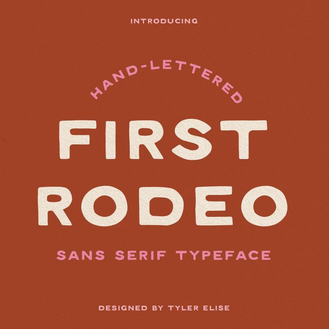 Eastern Rodeo Type Face FIRST RODEO Sans Serif Typeface by Tyler Elise - Etsy