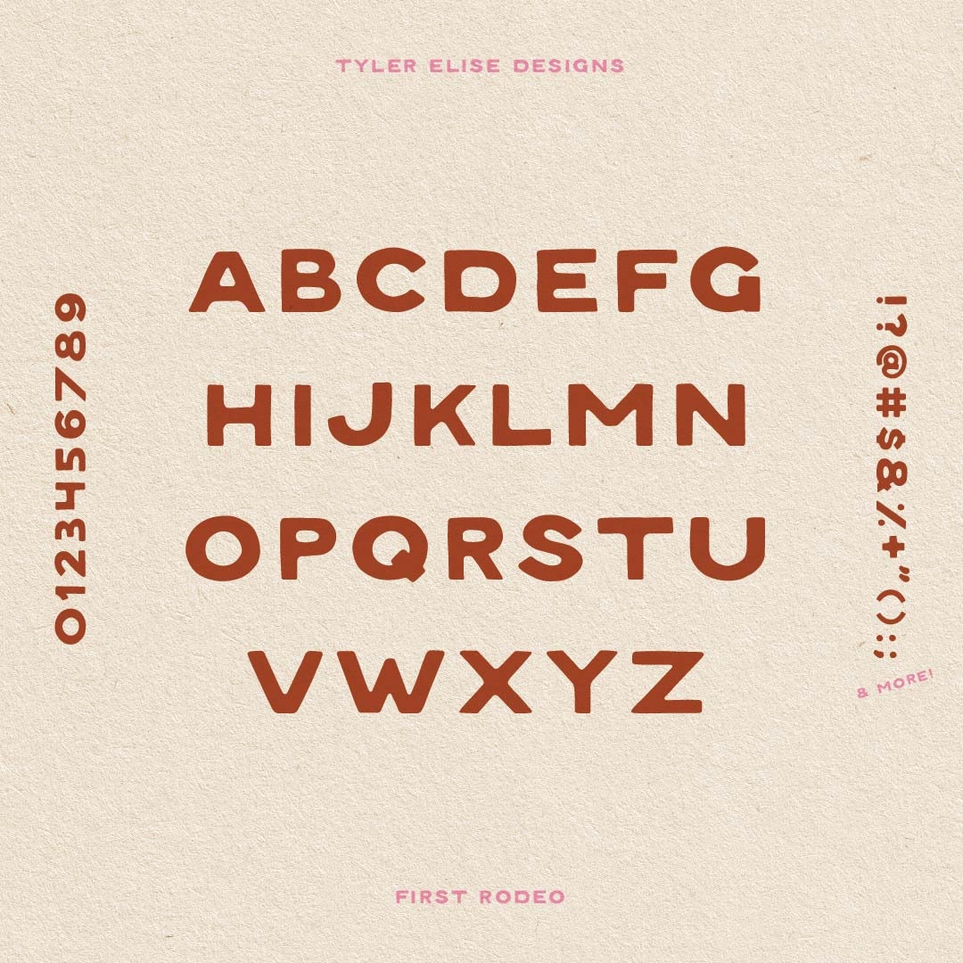 Eastern Rodeo Type Face FIRST RODEO Sans Serif Typeface by Tyler Elise - Etsy