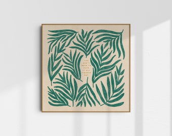 You Don't Need To Have It All Figured Out Illustrated Art Print - Multiple colors, ferns, botanical, floral, positive affirmation, mantra