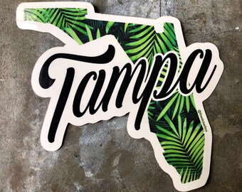 Florida Sticker - Tampa Sticker - Sticker for Laptop - Sticker for Hydroflask - Sticker for Planner - Sticker for car - Sticker for Yeti