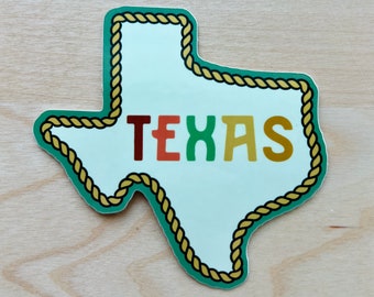 Texas Sticker Cowgirl Rope Sticker Texan Waterproof