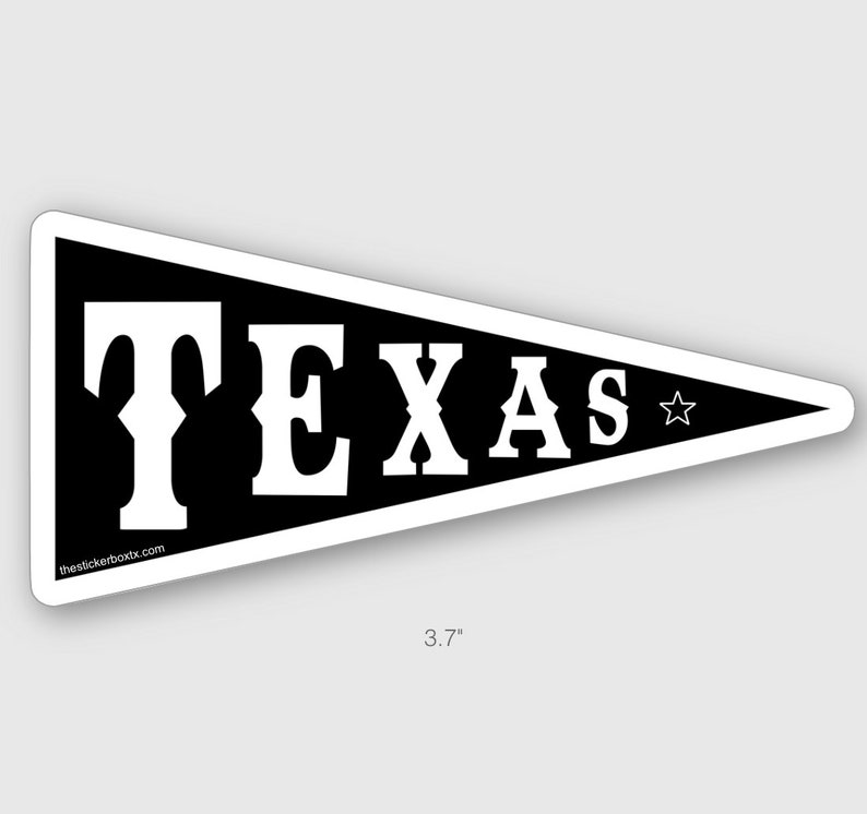 Texas Banner Texas Sticker Austin Sticker Stickers Etsy