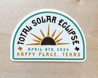 Total Solar Eclipse Texas Sticker Souvenir 2024
