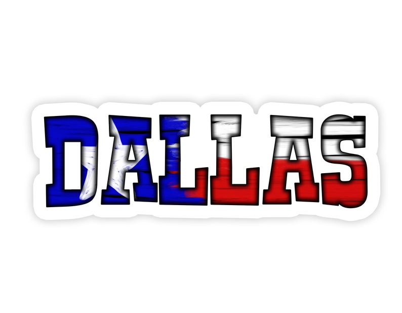 Small Dallas Sticker Vinyl Sticker - Sticker Decal - Vinyl Decal - Texas Sticker - Texas ...