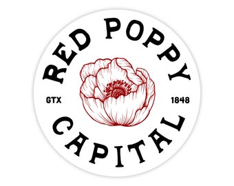 Georgetown Texas Sticker - Georgetown Poppy Sticker - Flower Sticker - Texas Sticker - Laptop Sticker - Sticker - Yeti Sticker - Decal