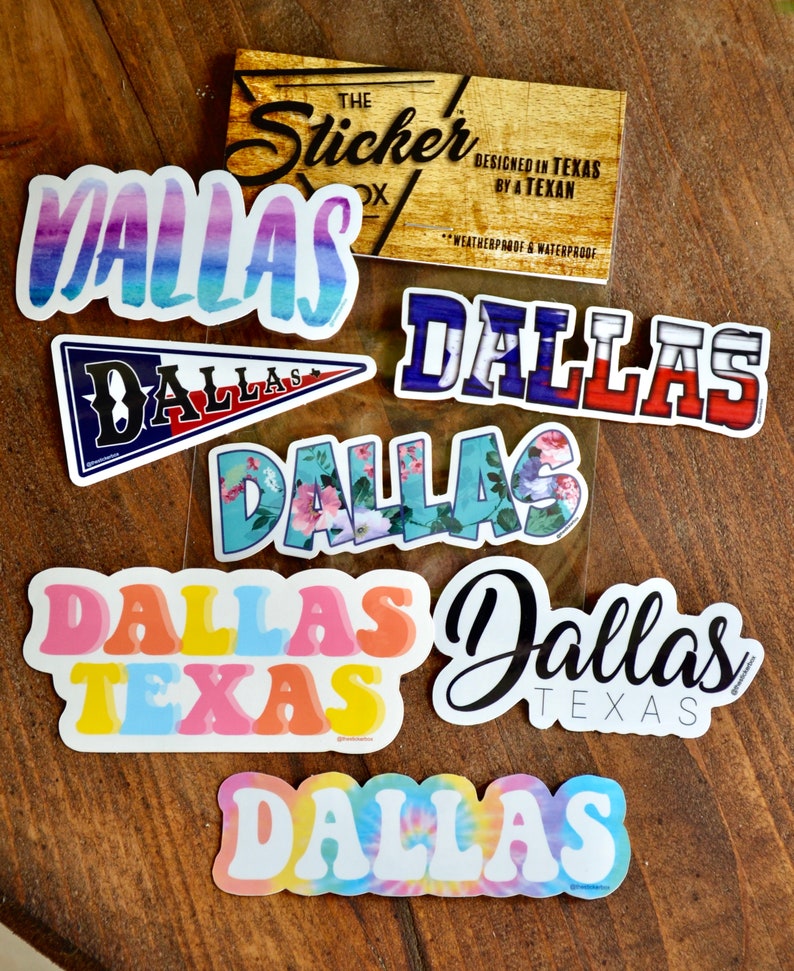 Small Dallas Sticker Dallas Sticker - Dallas Texas Stickers - Yeti Sticker - Computer ...