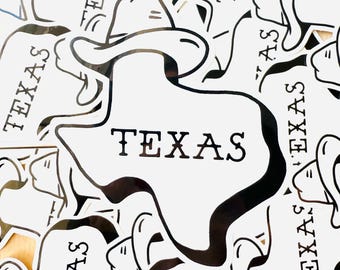 Texas Cowboy Hat Sticker - Western Sticker - Texas Sticker Lover - Texas Souvenir - Texas Pride Gift
