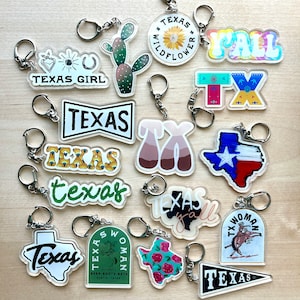 Texas Keychain, Gift, Austin Souvenir, Cute Keychains, Charm for Keys