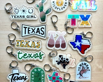 Portachiavi Texas, regalo, souvenir di Austin, portachiavi carini, ciondolo per chiavi