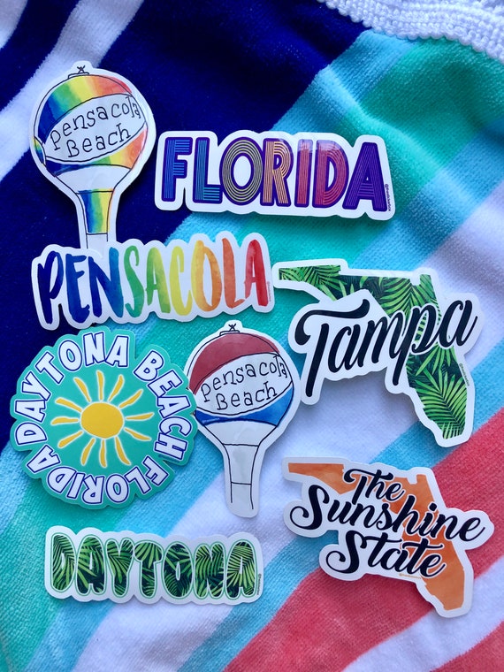 Florida Holographic Decal Florida Sticker Florida Laptop Sticker Florida Decal Florida Holographic Sticker Florida Bottle Sticker
