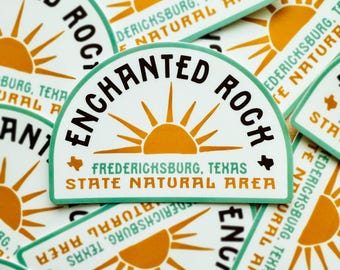 Enchanted Rock Sticker - Texas State Park Vinyl Decal - Hiking Adventure Souvenir - Nature Lover Gift - Hippie Sun Lover