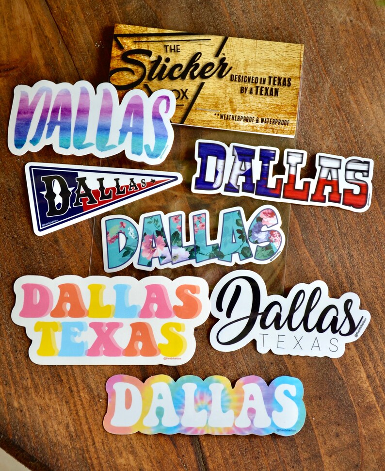 Dallas Texas Dallas Sticker Tie-dye Sticker Dallas Pride - Etsy