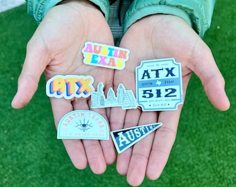 Mini Stickers - Austin Texas Sticker - Texas Sticker - Austin Sticker - Little Stickers - Wedding Gift - Party Favor - Gift - Texas Stickers