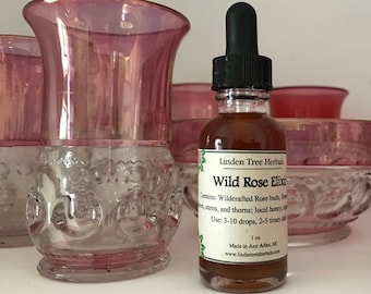 Wild Rose Elixir // Herbal Extract Made with Wild Roses and Michigan Honey
