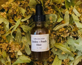 Linden + Peach Elixir // Herbal Extract Made with Wild Grown Herbs and Michigan Honey