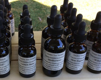 1oz ~ Choose Your Own Herbal Tincture // Wildcrafted and Sustainably Grown Botanical Extracts