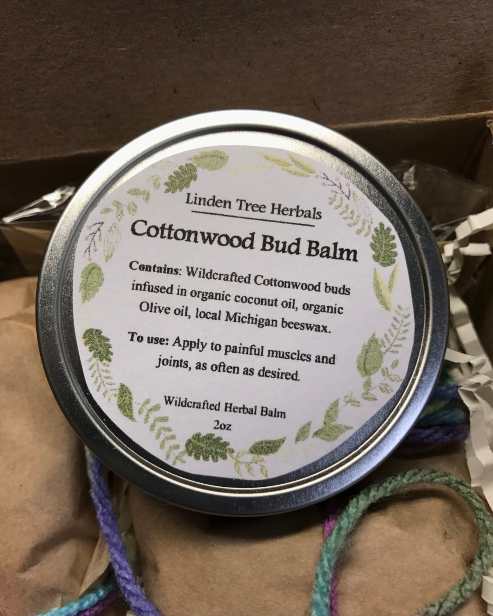 Cottonwood Bud Balm // Pain Relieving Moisturizing Botanical Etsy