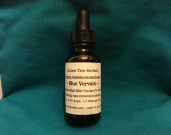 Blue Vervain Herbal Tincture (Verbena hastata) // Wildcrafted, Sustainably Gathered Botanical Extract / 1 or 2 ounce