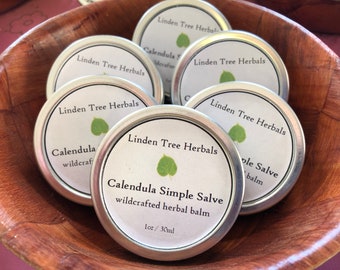 Calendula Simple Salve // Wildcrafted + Organic Herbal Skin Care Balm - Safe for kids & pets!