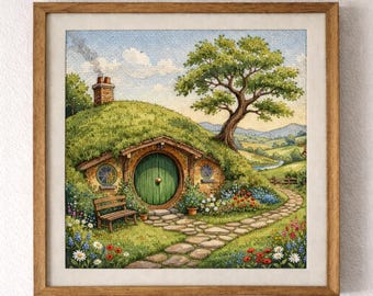Cozy House Cross Stitch Pattern | PDF Instant Download | Fantasy World | Intermediate Level