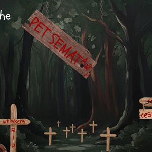 Pet Sematary Cross Stitch Pattern (PDF) - Inspired by Stephen King&#39;s Novel