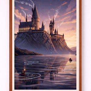 Impresión digital de Castillo Mágico / Impresión digital PNG / Escuela de Magos de Fantasía / Nivel Intermedio