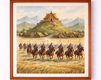 Motif de point de croix Horse Country Kingdom | Téléchargement instantané PDF | Monde fantastique | Niveau intermédiaire