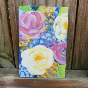 4x6 Floral Canvas Painting