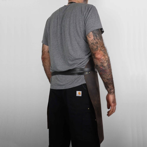 Leather Apron | Welding Blacksmithing Custom Shop Apron | Adjustable | Leather Work Smock shops | Father's Day Gifts | Leather Anniversary Gifts