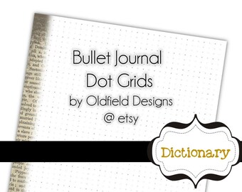 Grid Dots Bullet Journal Printable Paper 9x7 A5 and Letter | Etsy