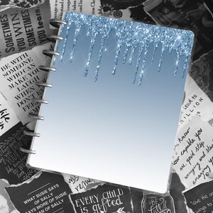 Drypping Glitter Disc Bound Planner Cover: Anpassad läraranteckningsbok