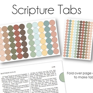 Scripture Marking Tabs | Scripture Study | Seminary | Missionary | Come Follow Me | Scripture Buttons | Mother Earth Collection