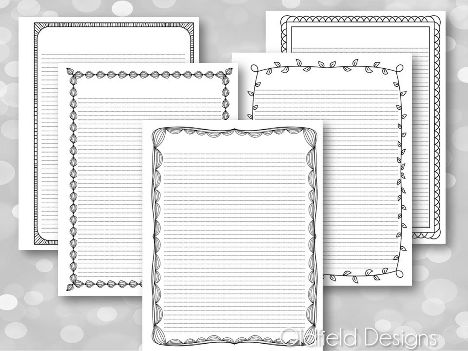 Doodles Lined Journal Printable Paper General Conference Etsy