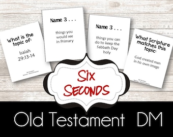 Gioco di padronanza dottrinale di sei secondi / Antico Testamento / Classe del seminario LDS / Stampabile / Aggiornato per il 2026