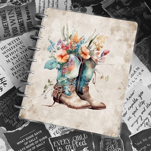 Botas de vaquera / Funda para cuaderno / Fundas para agenda / Profesores