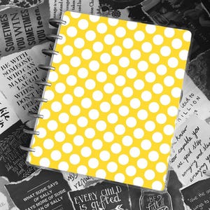 Disc Bound Cover | Teacher Notebook | Planner Cover | Happy Planner | Erin Condren | Levenger | TUL ARC | Agenda52 | Yellow and Black