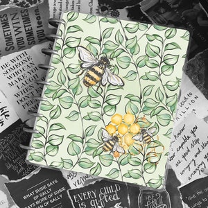 Honey Bee Planner Cover | Teacher Notebook | Plastic Cover set