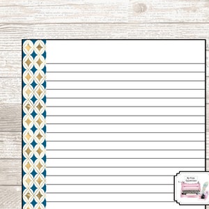 Letter Size and Half Sheet Lined Paper Printable Big Happy TN TUL ...