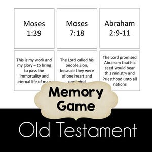 Cartes de jeu de mémoire de l'Ancien Testament | 54 cartes au total | Maîtrise de la doctrine du séminaire 2026