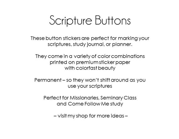 Scripture Stickers: Seminary Series, Complete Set