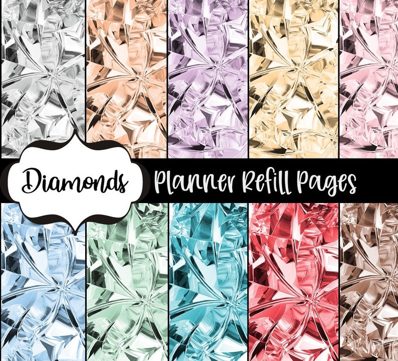 Vertical Weekly Printable Planner Refill Pages Letter Size Etsy