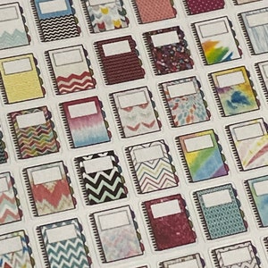 Stickers kleine planners - aquarel - handgetekend