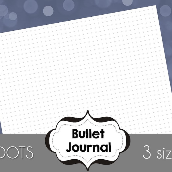 Grid Dots Bullet Journal Printable Paper | a4 a5 | Letter Size Half Sheets | cutting guides for a perfect fit | Best Seller 2021