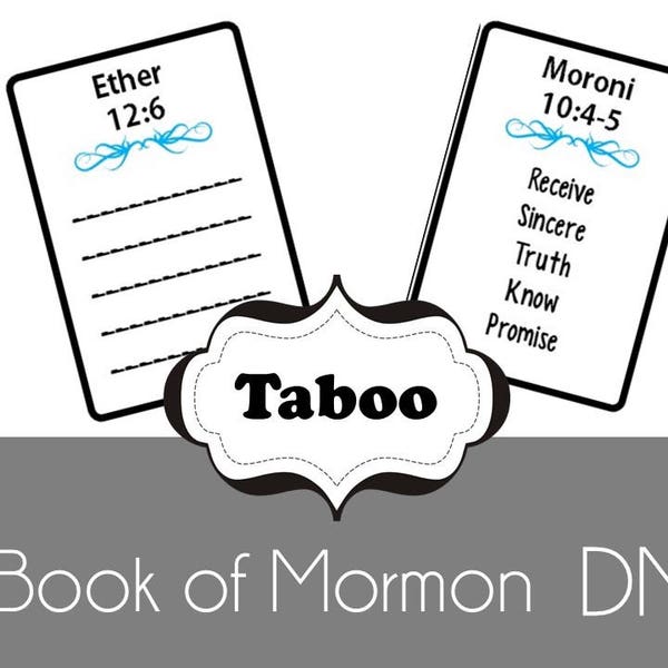 Doctrinal Mastery Book of Mormon Taboo Game - LDS Seminary Class - Printable - Updated for 2024
