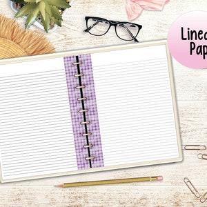 Printable Lined Paper Letter Size Cotton Plaid Collection - Etsy
