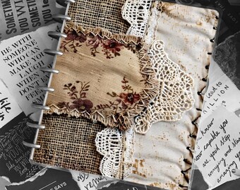 Burlap Ephemera Planner Cover
