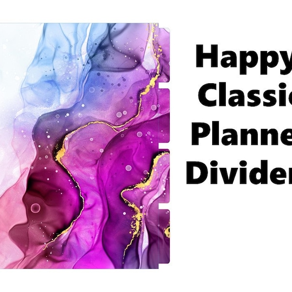 Happy Planner Classic Dividers | Alcohol Ink